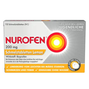 Produktbild von NUROFEN 200 mg Schmelztabletten Lemon