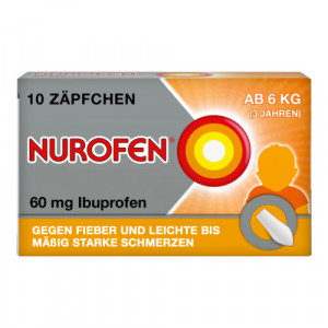 Produktbild von NUROFEN Junior 60 mg Z&auml;pfchen
