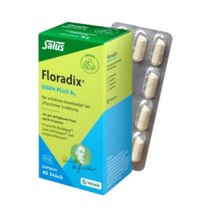 Produktbild von FLORADIX Eisen plus B12 vegan Kapseln
