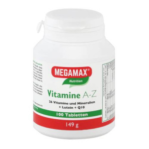 Produktbild von MEGAMAX Vitamine A-Z+Q10+Lutein Tabletten