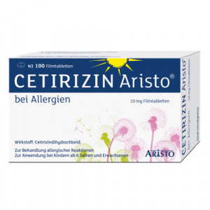 Produktbild von CETIRIZIN Aristo bei Allergien 10 mg Filmtabletten