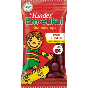 Produktbild von EM-EUKAL Kinder Gummidrops Wildkirsche zuckerhalt.