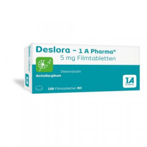 Produktbild von DESLORA-1A Pharma 5 mg Filmtabletten