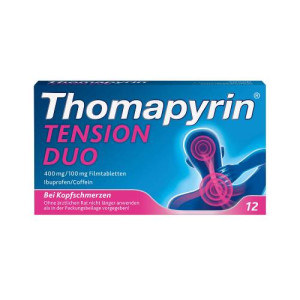 Produktbild von THOMAPYRIN TENSION DUO 400 mg/100 mg Filmtabletten