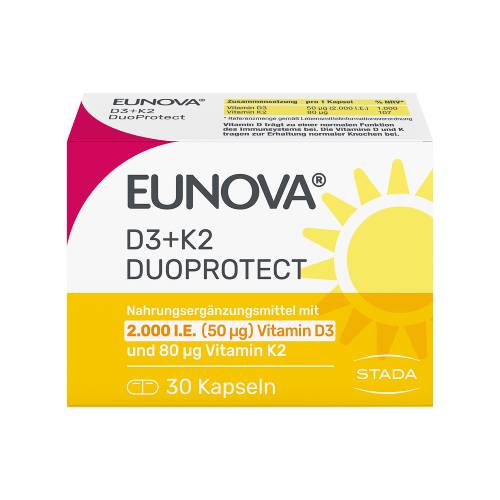 EUNOVA DuoProtect D3+K2 2000 I.E./80 μg Kapseln